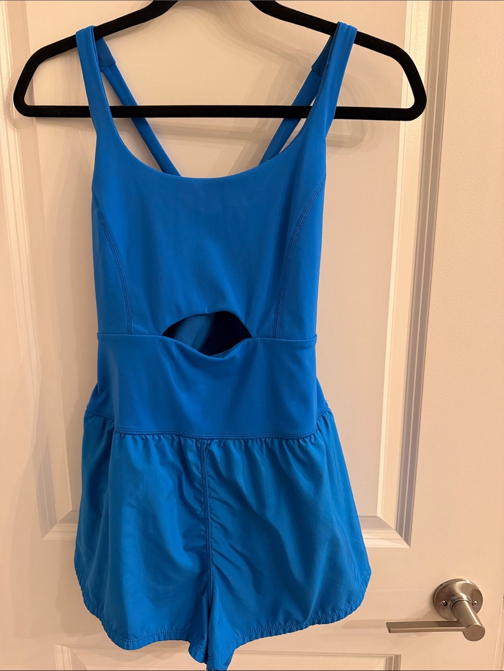 Free People Bright Blue Cutout Romper